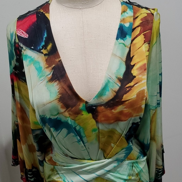 Iodice Brand Women's Kimono Dress with sleeves M/L - Picture 4 of 7